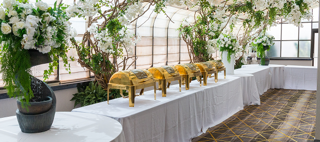 Aura Ballroom Wedding Banquet Table Setup
